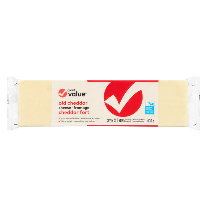 Giant Value Cheese Old Cheddar 34% M.F., 400 g