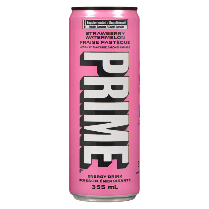 PRIME Boisson Énergisante Fraise Pastèque, 355 ml