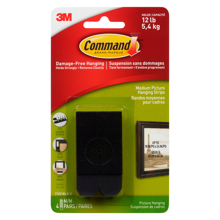 Bandes d'accrochage 3M Command, emb. de 4