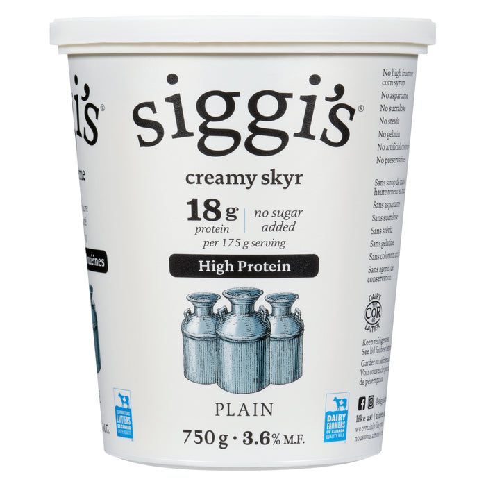 Siggi's Skyr aux Ingrédients Simples Nature 0 % M.G., 750 g