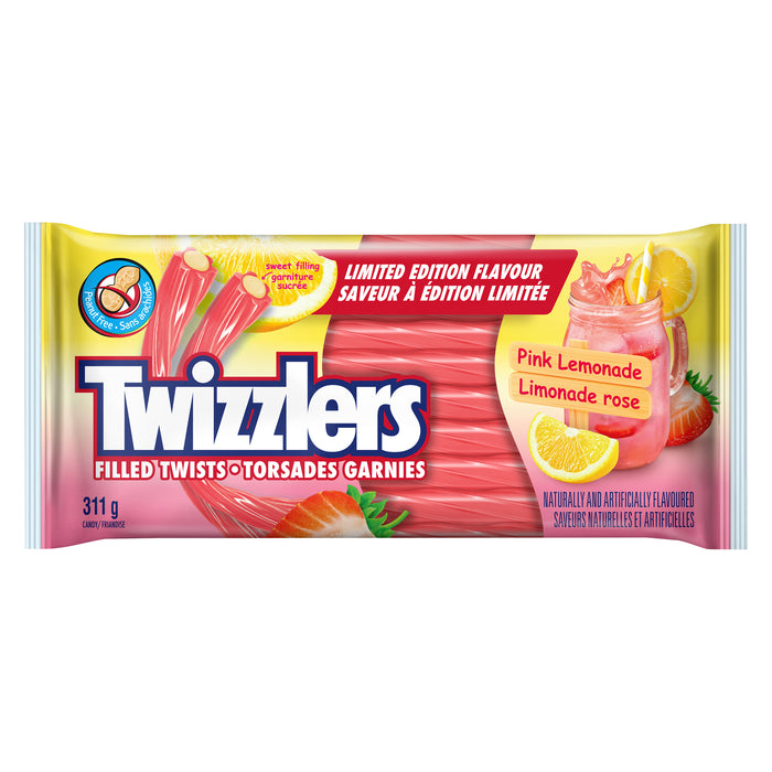 Twizzlers Torsades Garnies Friandise Limonade Rose Saveur, 311 g