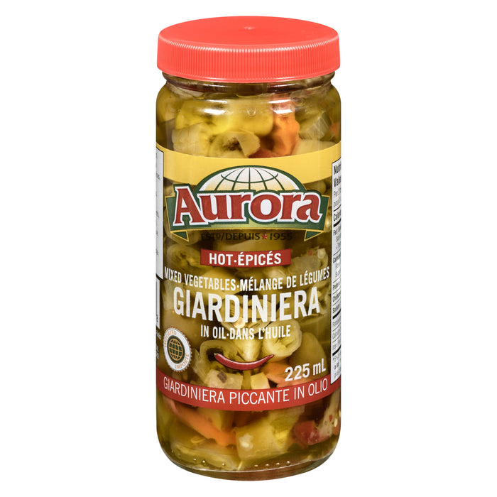Aurora Mélange de Légumes dans l'Huile Giardiniera Épicés, 225 ml