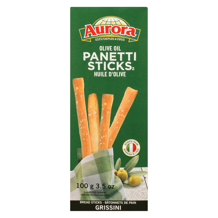 Aurora Panetti Sticks Bâtonnets de Pain Huile d'Olive, 100 g