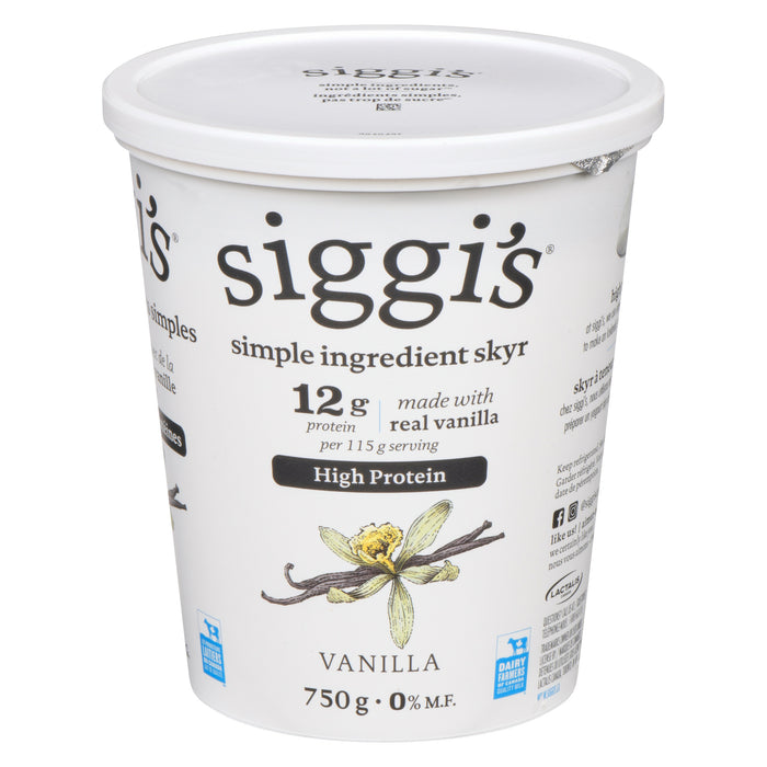 siggi's Simple Ingredient Skyr Vanilla 0% M.F., 750 g