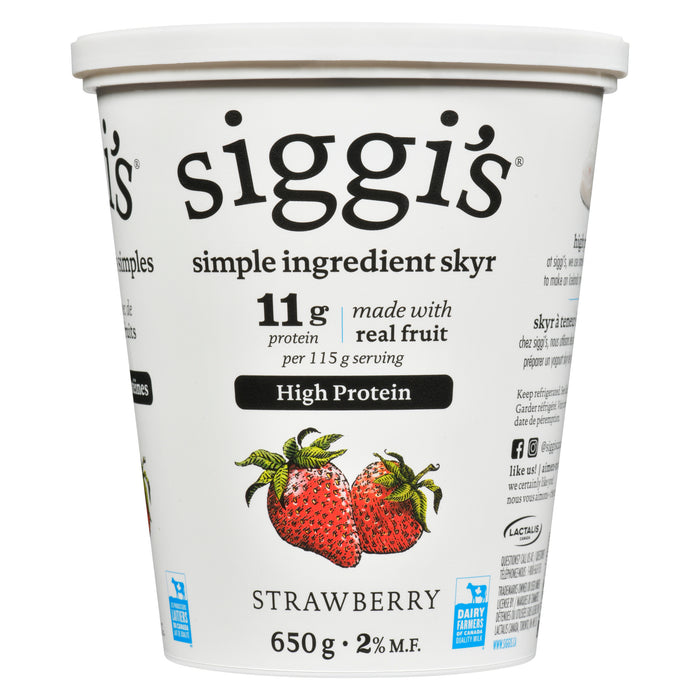 siggi's Skyr aux Ingrédients Simples Fraise 2 % M.G., 650 g