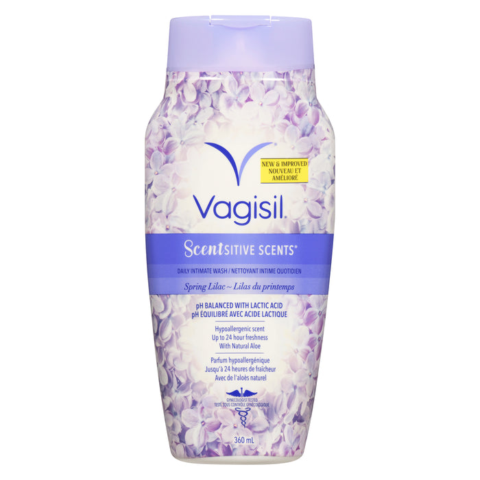 Vagisil Scentsitive Scents Daily Intimate Wash Spring Lilac, 360-ml