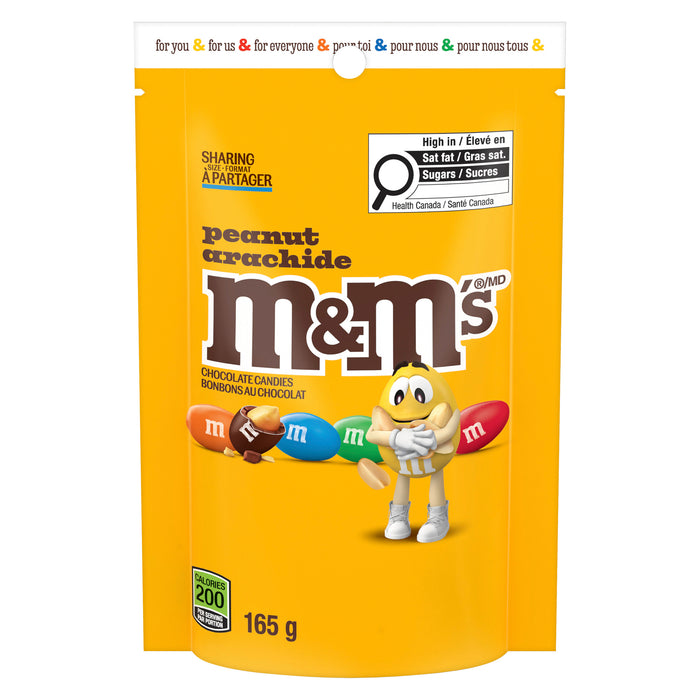 M&M's Bonbons au Chocolat Arachide Format à Partager, 165 g