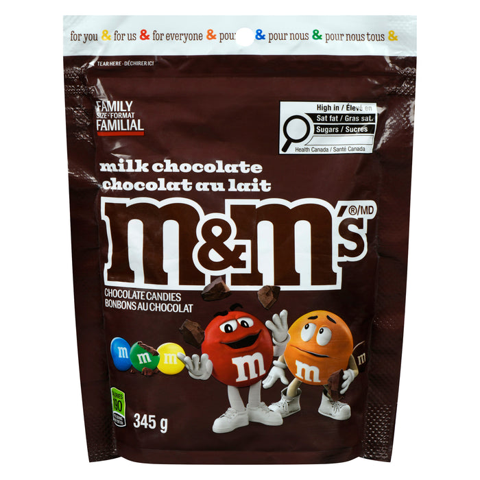 M&M's Milk Chocolate Candies Family Size, 345 g