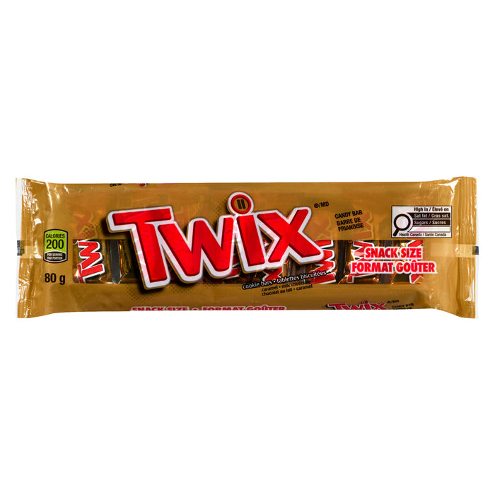 Twix Candy Bar Snack Size, 80-g