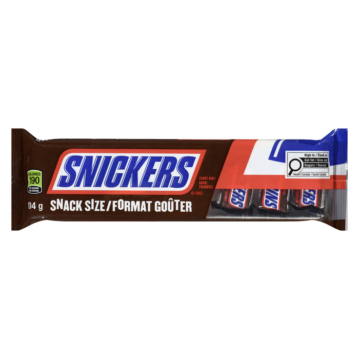 Snickers Barre Friandise Format Goûter, emb. de 8, 104 g