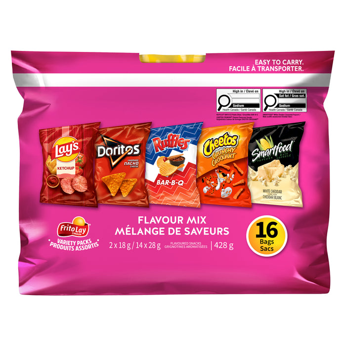 Frito Lay Snacks Flavour Mix Variety Packs, 16-Pack, 428 g