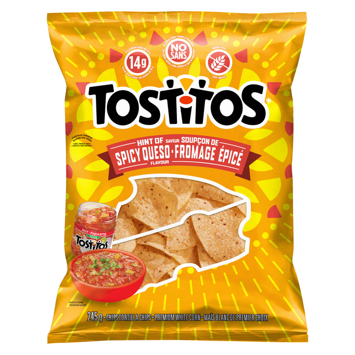 Tostitos Chips Tortilla Saveur Soupçon de Fromage Épicé, 245 g