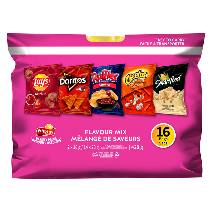 Frito Lay Canada Grignotines Aromatisées Mélange de Saveurs Produits Assortis, emb. de 16