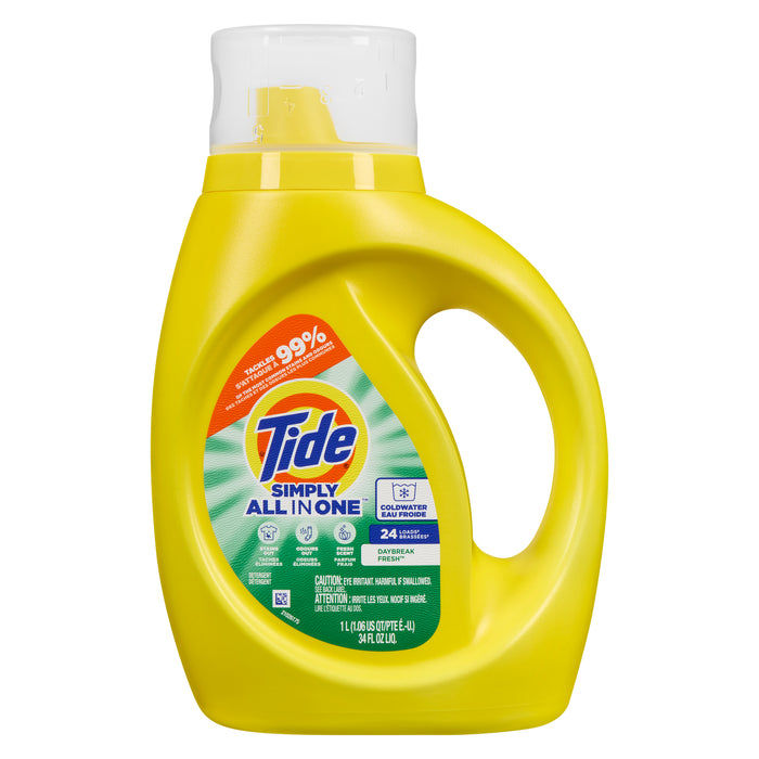 Tide Simply All in One Liquid Laundry Detergent Daybreak Fresh, 1 L