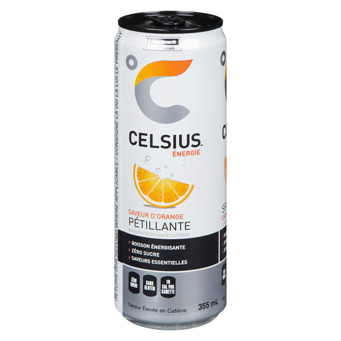 Celsius Orange Energy Drink, 355 ml