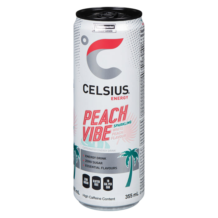 Celsius Energy Drink Peach Vibe, 355 ml