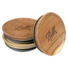 Couvercles en bois Ball, emb. de 3