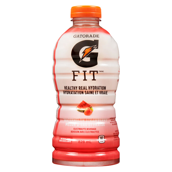 Boisson Gatorade G Fit avec électrolytes, melon d'eau et fraises, 828 ml