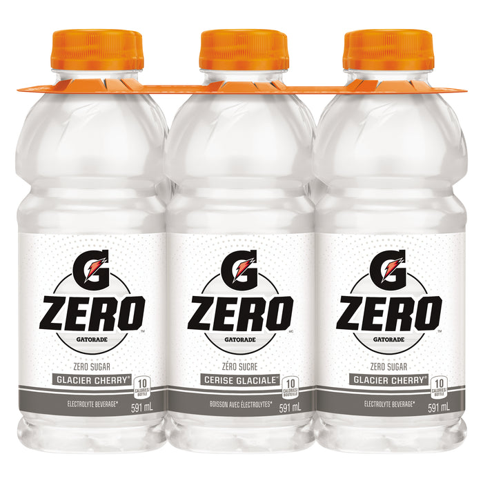Gatorade Zero Glacier Cherry Sports Drink, 591 ml x 6