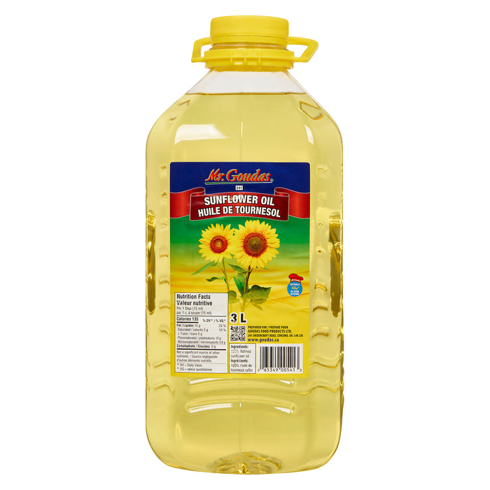 Mr. Goudas Sun Flower Oil, 3 L