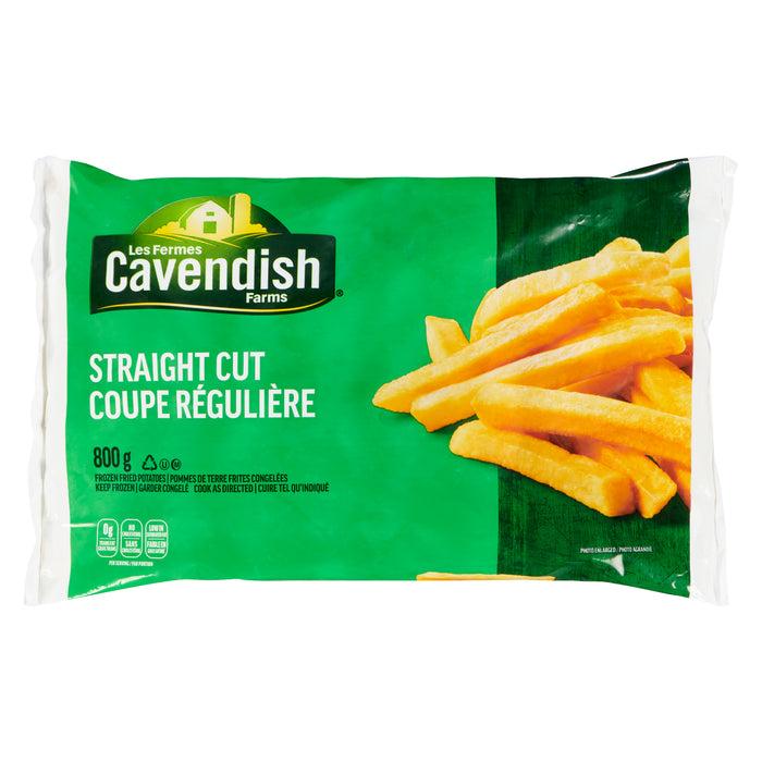 Les Fermes Cavendish Pommes de Terre Frites Congelées Coupe Régulière, 800 g