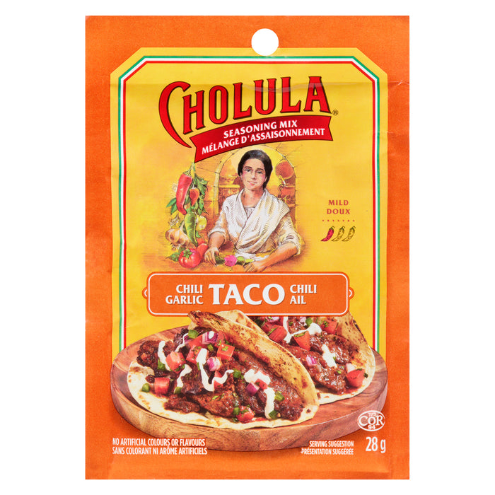 Cholula Seasoning Mix Chili Garlic Taco Mild, 28 g