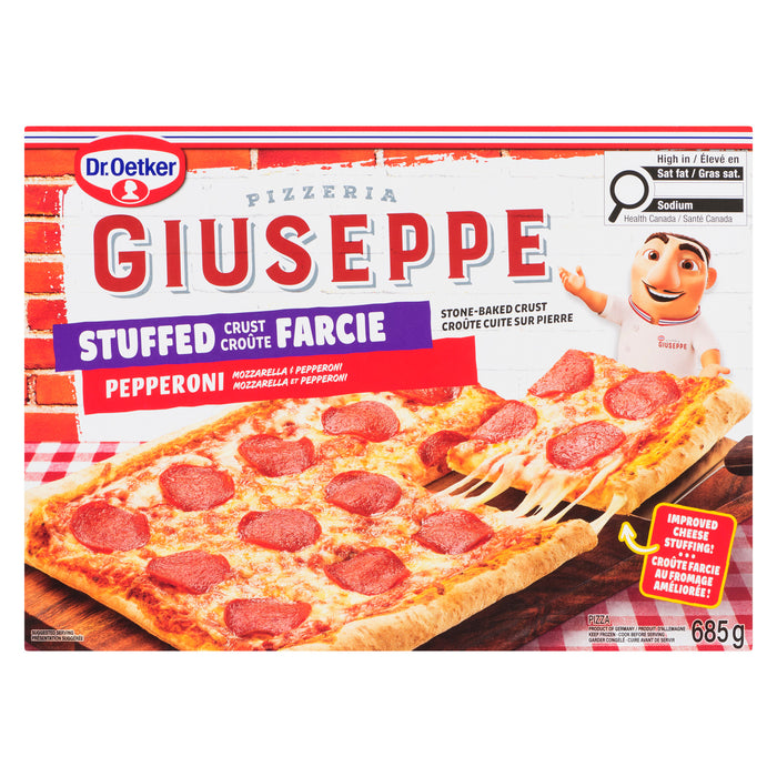 Dr. Oetker Giuseppe Pizzeria Pizza Croûte Farcie Pepperoni, 685 g