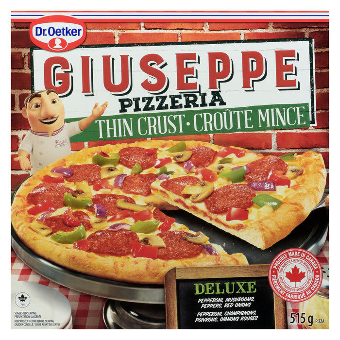 Pizza croûte mince de luxe Giuseppe Pizzeria de Dr. Oetker – 515 g
