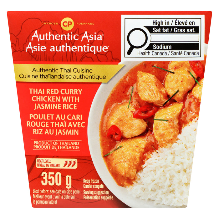 Charoen Pokphand Authentic Asia Chicken Red Curry Thai with Jasmine Rice, 350 g