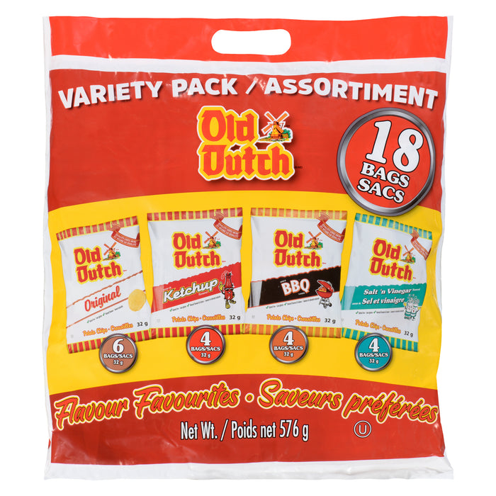 Old Dutch Flavour Favourites Variety Pack, 18-Bags, 576-g