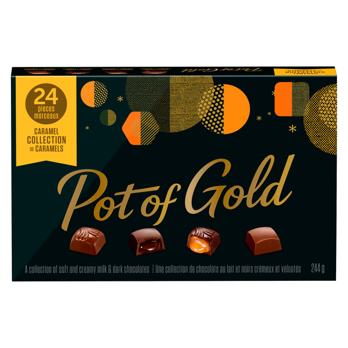 Collection de chocolats au caramel Pot of Gold, 244 g, 24 pièces