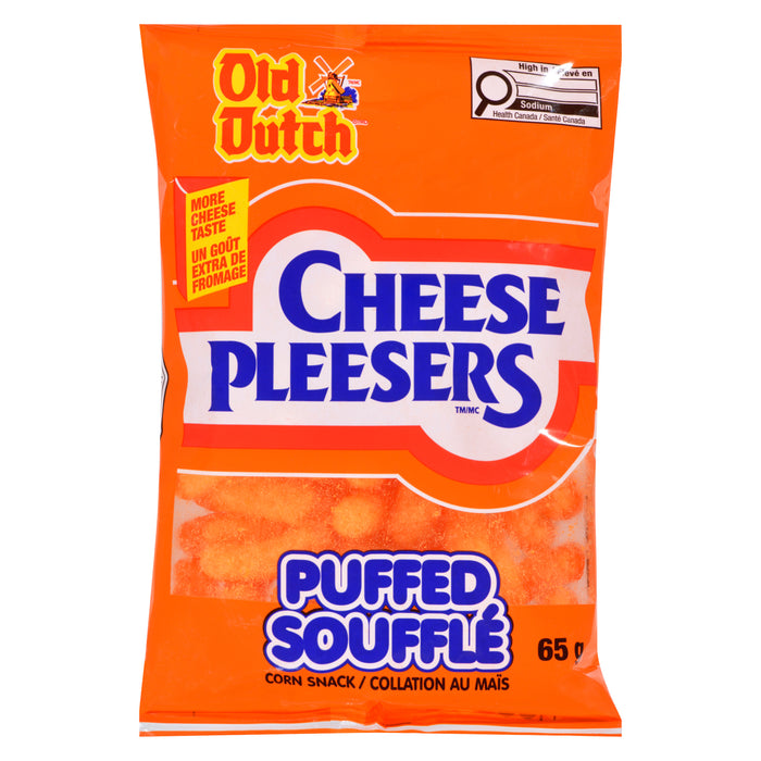 Old Dutch Cheese Pleesers Corn Snack Puffed, 65-g