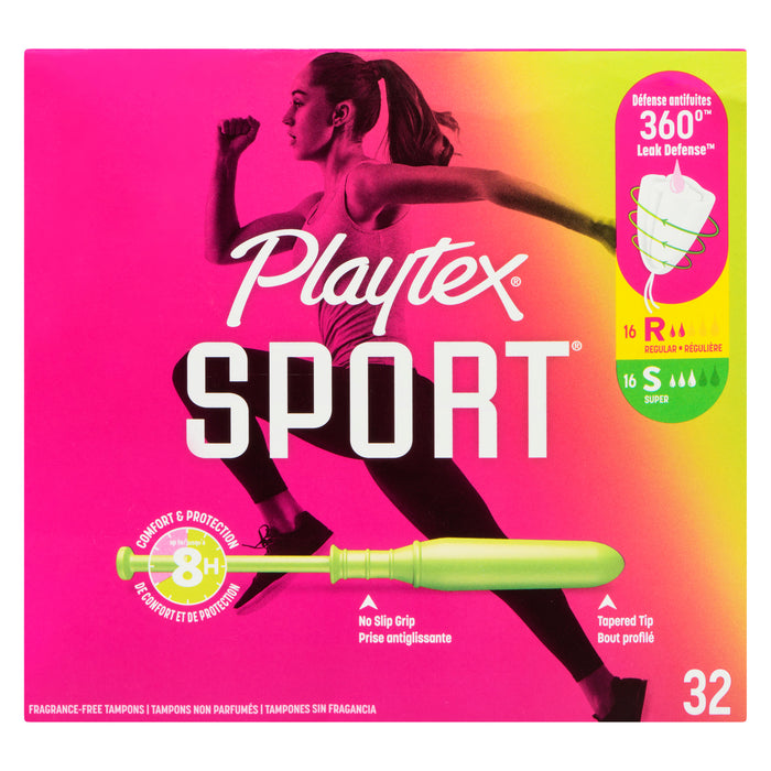Tampons avec applicateur en plastique Playtex Sport, emb. de 32