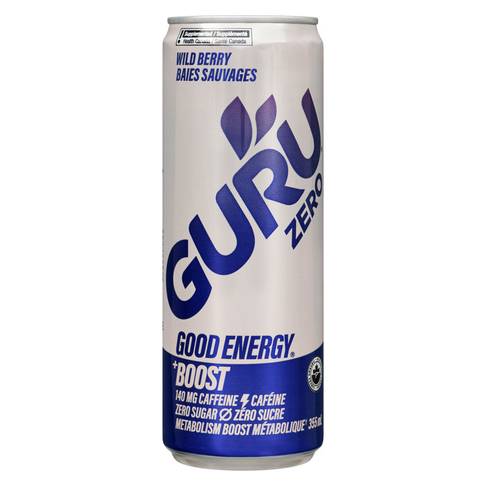 GURU Good Energy Drink Zero Wild Berry, 355 ml