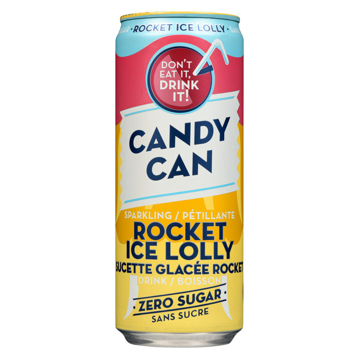 Candy Can Sparkling Rocket Ice Lolly with Zero Sugar, 330 ml