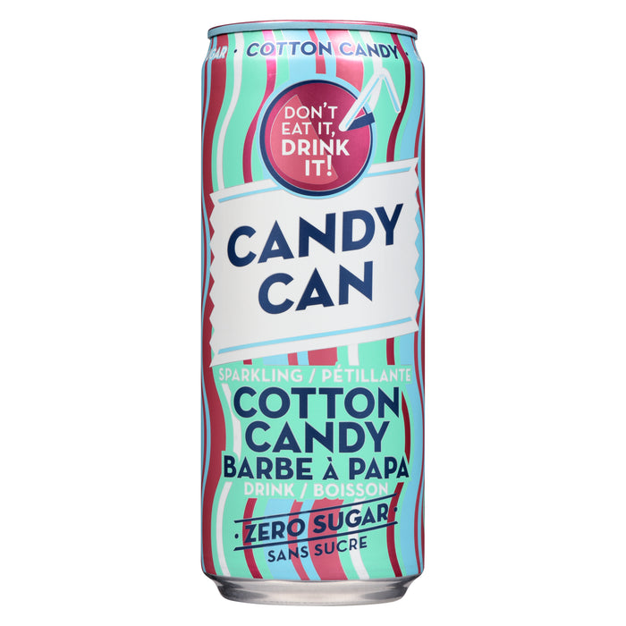 Candy Can Sparkling Cotton Candy with Zero Sugar, 330 ml