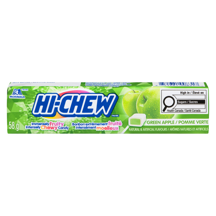 HI-CHEW Immensely Fruity Intensely Chewy Candy Green Apple, 58 g