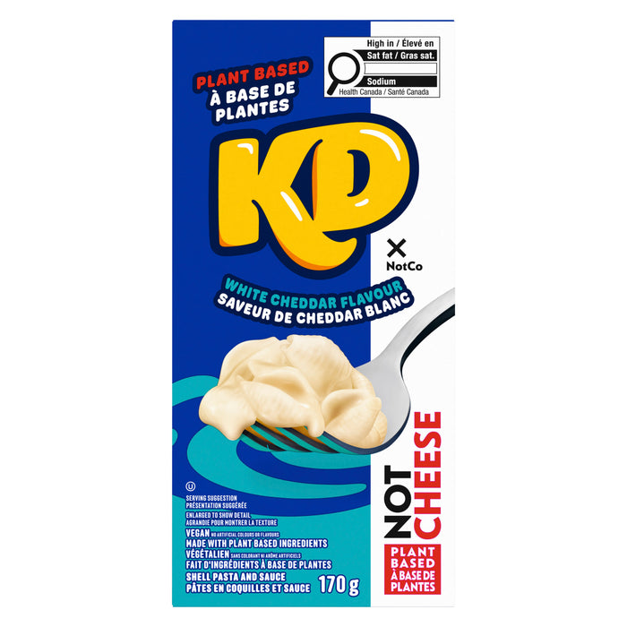 KD NotCo Pâtes en Coquilles et Sauce à Base de Plantes Saveur de Cheddar Blanc, 170 g