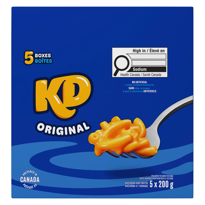 Kraft Dinner Macaroni and Cheese Original, 5 Boxes