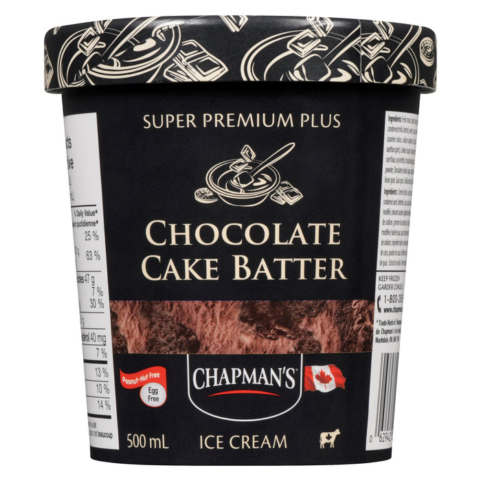 Chapman's Super Premium Plus Ice Cream Chocolate Cake Batter, 500 ml