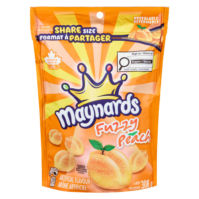Maynards Friandise Fuzzy Peach Format à Partager, 308 g