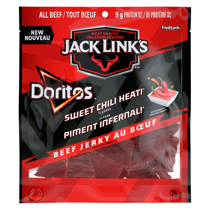 Jack Link's Doritos Jerky au Bœuf Saveur Piment Infernal, 75 g