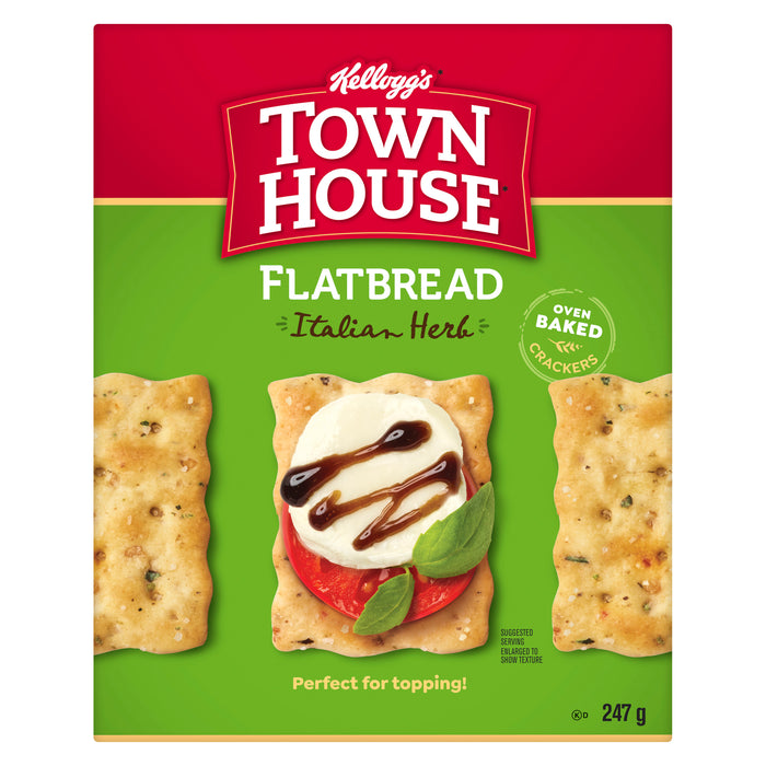 Pains plats croustillants à saveur de fines herbes italiennes Town House, 247 g