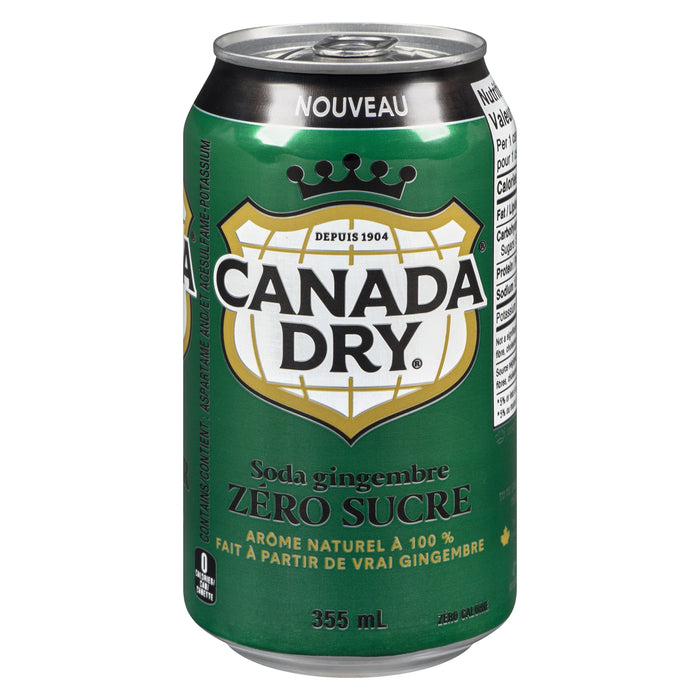 Canada Dry Ginger Ale Zero Sugar, 355 ml