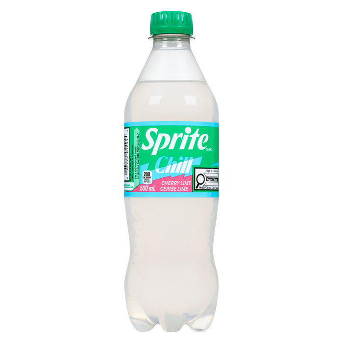 Soda à saveur de citron-lime et cerise-lime Sprite Chill, 500 ml