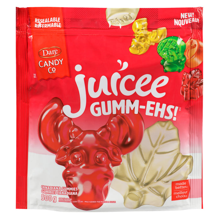 Dare Candy Co Juicee Gumm-ehs Bonbons Gummies Canadiana, 500 g