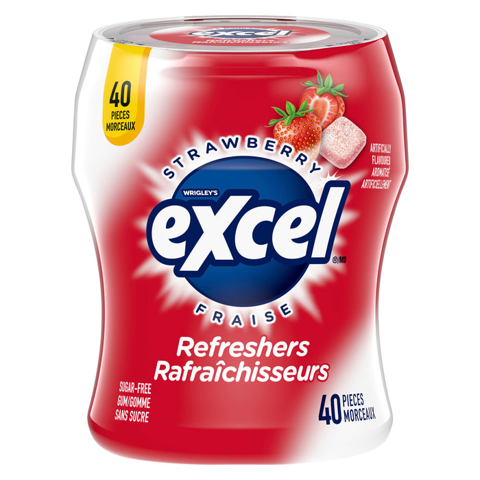 Excel Gomme Sans Sucre Fraise, emb. de 40