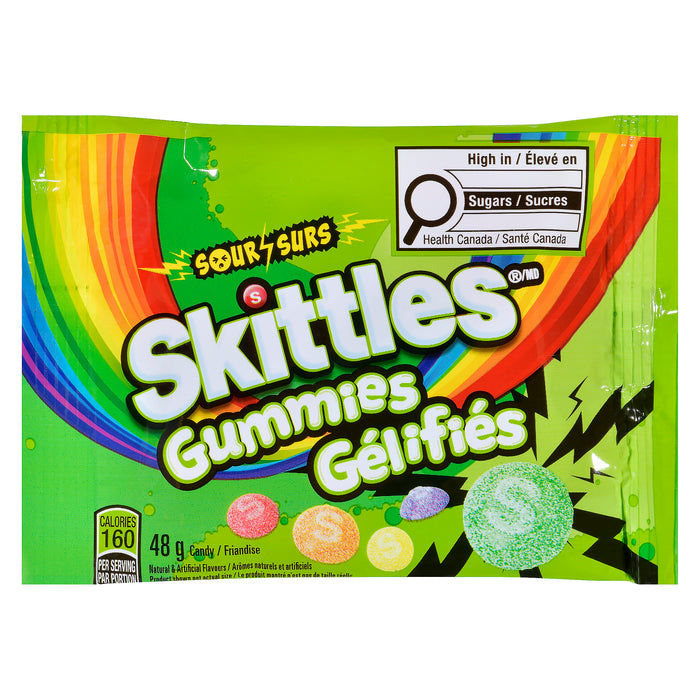 Skittles Sour Gummies Candy, 48 g