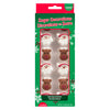 Twinkle Baker Décor Santa Claus & Reindeer Sugar Decorations, 12-Piece, 30 g