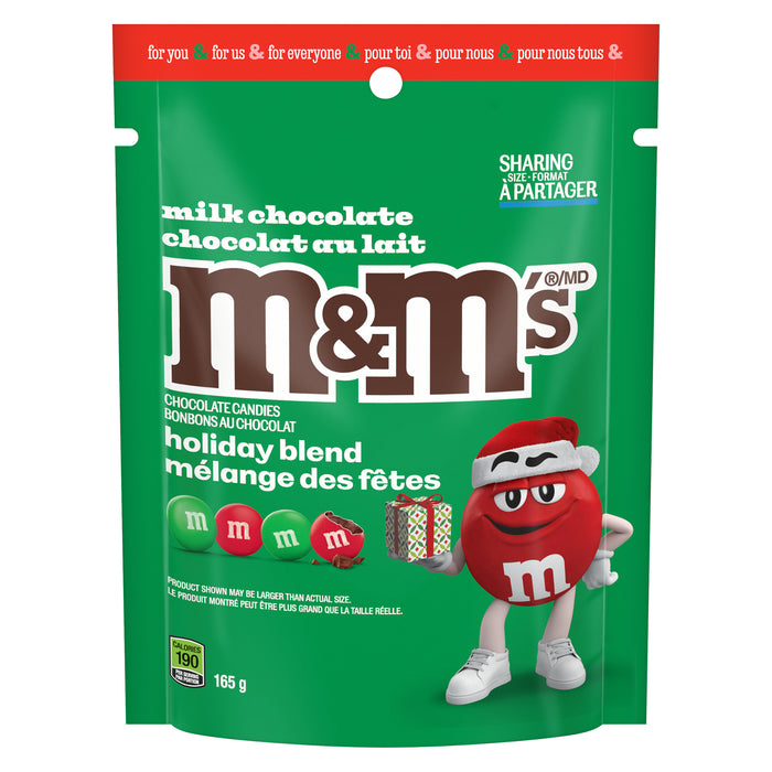 M&M's Milk Chocolate Candies, Holiday Blend, 165 g